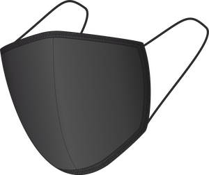 BLACK-BLACK cotton face mask 1401165